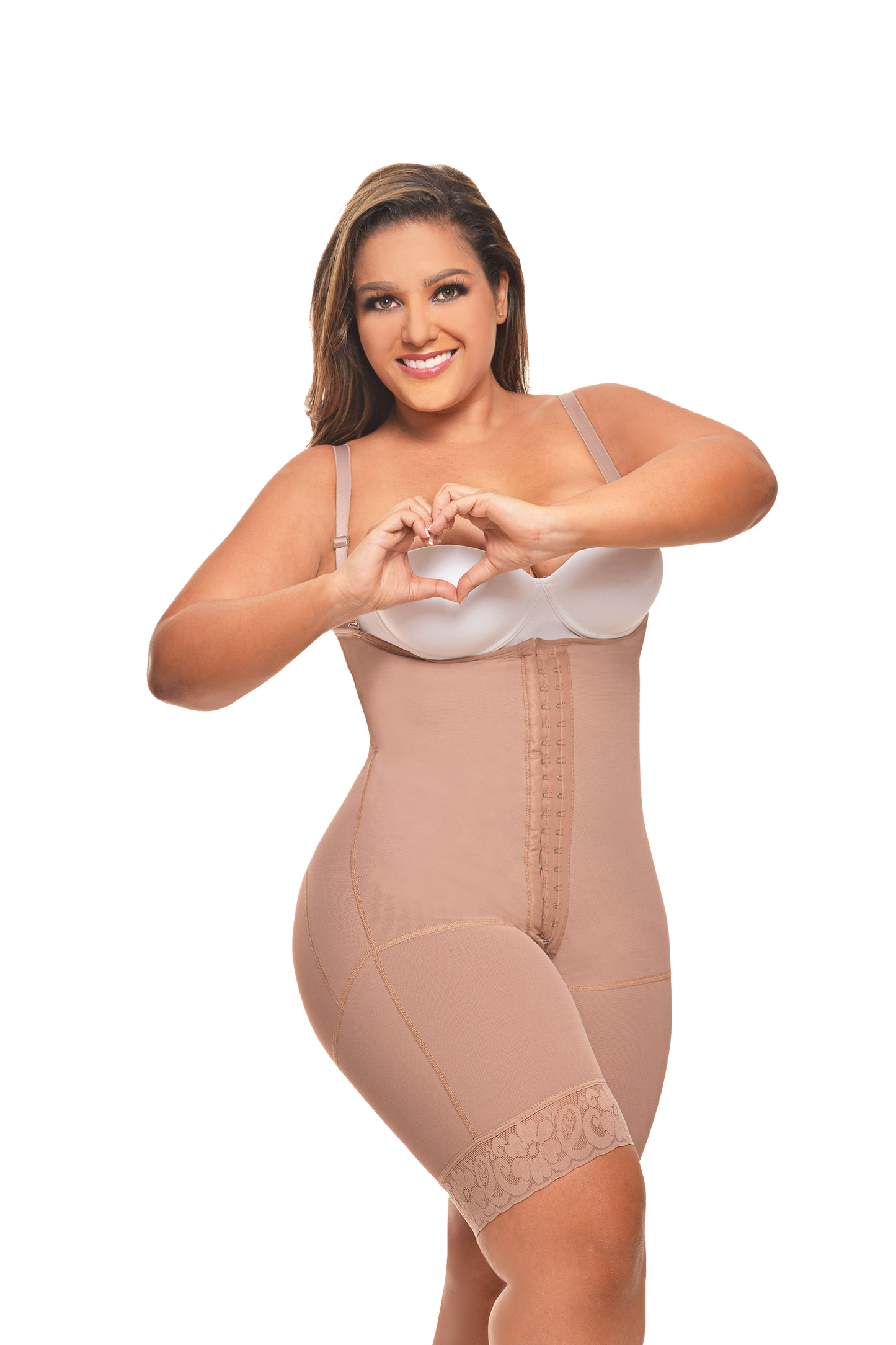 Shorts Bodyshaper Covered Back and Perineal Zipper