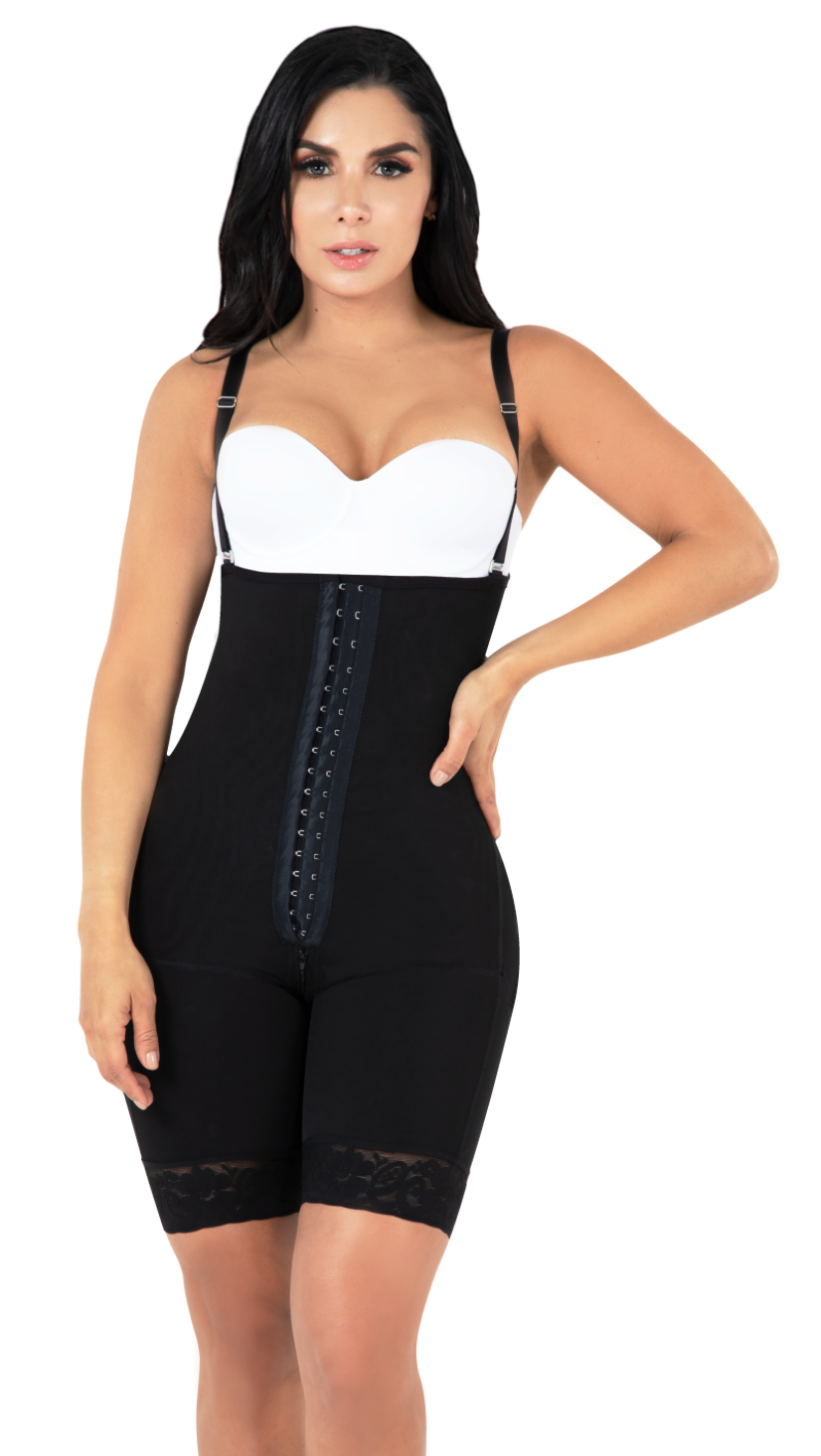 Shorts Bodyshaper Covered Back and Perineal Zipper